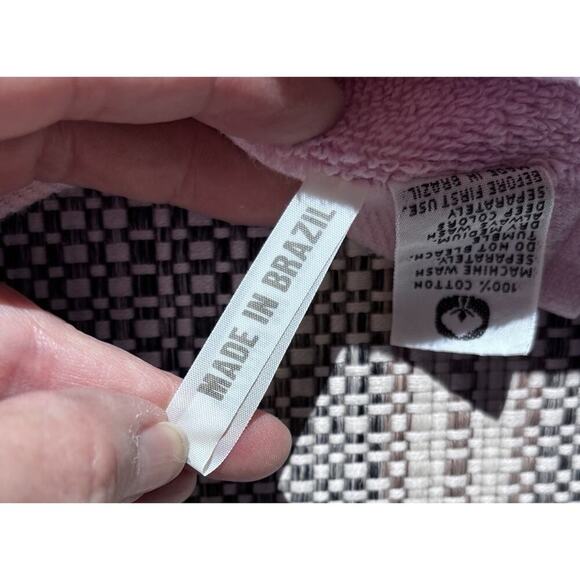 J’aime Bath Towel 100% Cotton MCM Pink Plush Vintage Brazil 64x31 Sheet - Picture 2 of 8